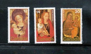 Christmas = Madonna, Virgin & Child = Canada 1978 #773-775 MNH set of 3