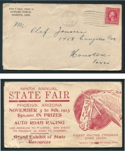 1913 Arizona State Fair - Phoenix, Arizona to Houston, Texas