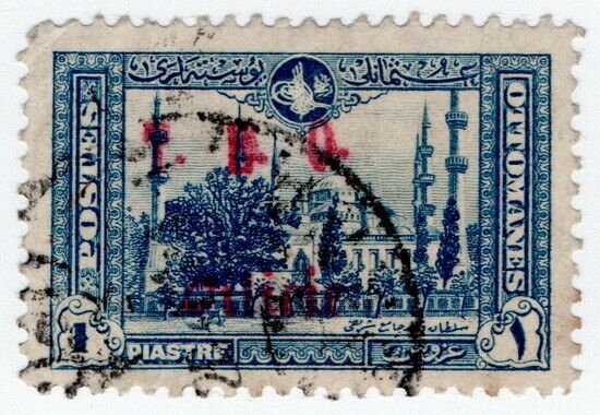 (I.B) Turkey Postal : Overprint 1pi