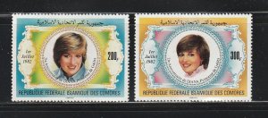 Comoro Islands 546-547 Set MH Princess Diana