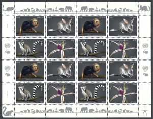 UN Geneva #694-697 1.50fr Endangered Species (2021). Full mini-sheet. MNH