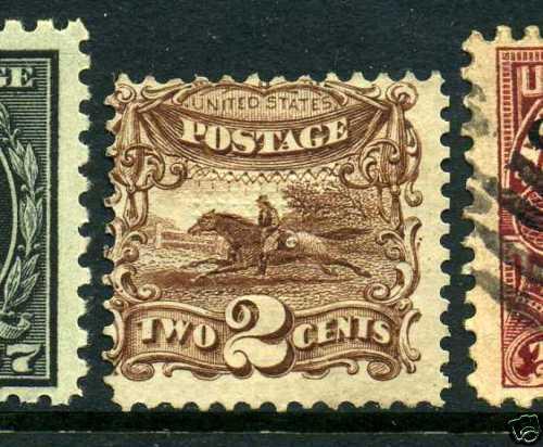 Scott #113 Post Horse & Rider Unused Stamp (Stock #113-14) 