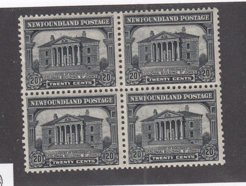 NEWFOUNDLAND # 157 VF-MNH 1 MLH 20cts COLONIAL BUILDINGS ST JOHN'S CV $146