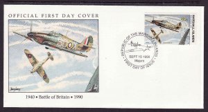 Marshall Is.FDC-WWII event-Planes-Battle of Britain-RAF-Hurricane Mk 1-
