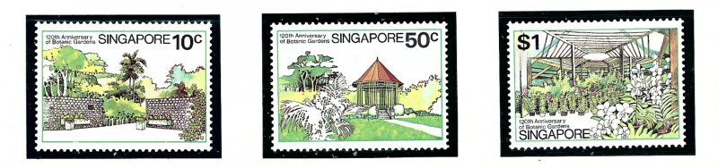 Singapore 333-35 MNH 1979 Botanic Gardens Anniversary