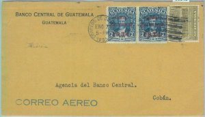 86046 - GUATEMALA - POSTAL HISTORY - Overprinted stamps INTERNAL AIRMAIL COVER