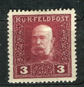 AUSTRIA; 1915 F. Joseph KUK FELDPOST issue fine Mint hinged 3h. value