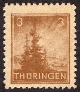 1946, Germany, Thuringia 3pf, MH, Sc 16N1