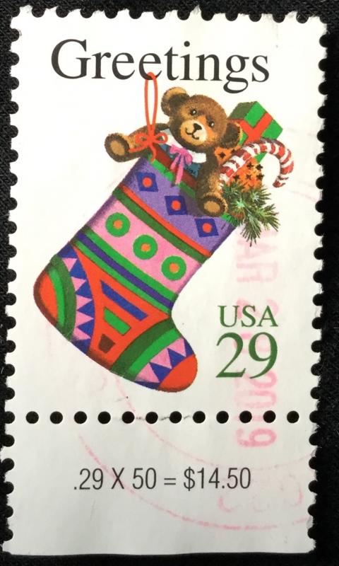 US #2872 Used Single Christmas SCV $.25