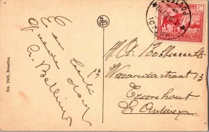 1930 Belgium Congo Colony Picture Postcard Cover Leopolville Crowd Around Barrel