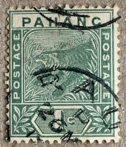 Pahang 1891 1c with early RAUB cancel. Scott 11, SG 11