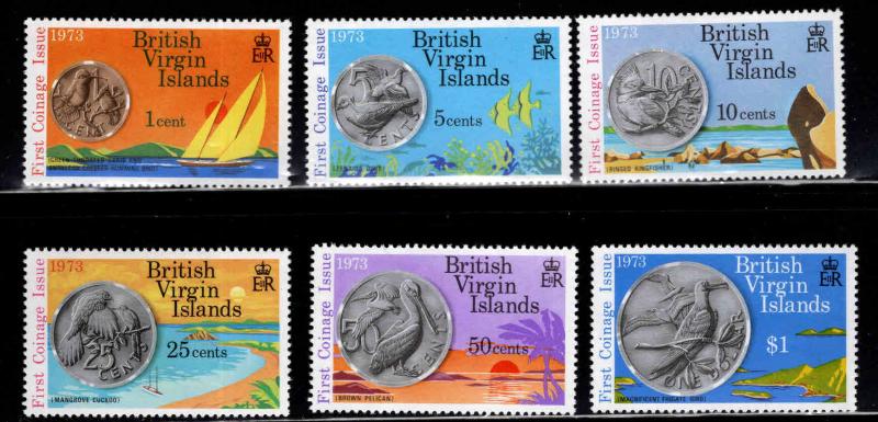 Virgin Islands  Scott 258-259 MH* coin on stamp set