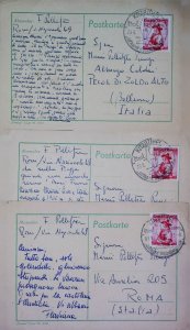 1953 Austria 3 Postal Stationery Kitzbuhel - Italy 20591-