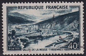 France - 1949 - Scott #631 - used - Meuse Valley