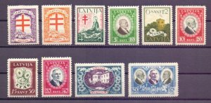 Latvia Lettland 1930 Tuberculosis Foundation set of 10 stamps (*)