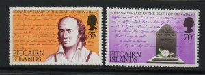 PITCAIRN ISLANDS SG194/5 1979 DEATH ANNIV OF JOHN ADAMS MNH