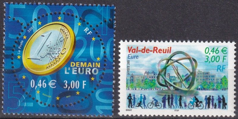 France #2830, 2838  MNH CV $2.80 (Z7903)