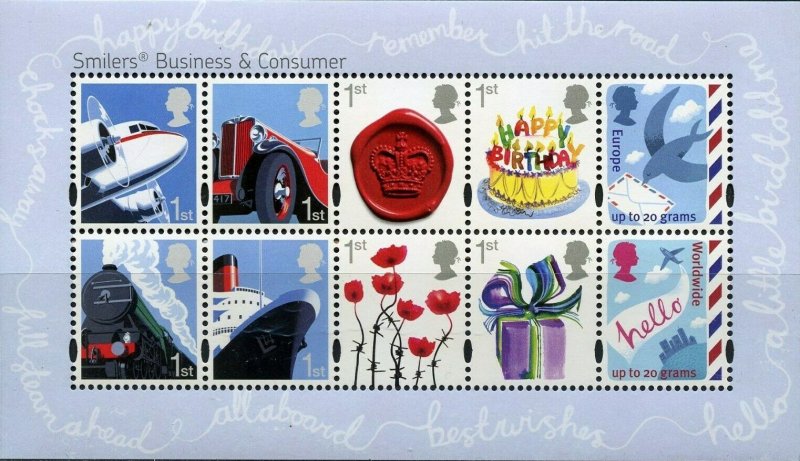 Great Britain 2010- SMILERS BUSINESS & CONSUMERS  - MNH Sheet   # 2744