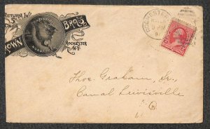 USA 220 STAMP CONTINENTAL NURSERIES ROCHESTER NEW YORK ADVERTISING COVER 1891