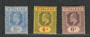 St. Helena Sc#56-58 M/H/F-VF, Complete Set, Cv. $24