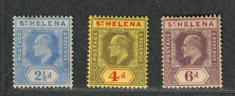 St. Helena Sc#56-58 M/H/F-VF, Complete Set, Cv. $24