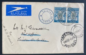 1937 Johannesburg MPO South Africa Paqueboat Cover To Tristan Da Cunha Carlisle