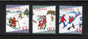 Christmas * Santa Claus, Elf = Canada 1996 #1627-1629 MNH Set of 3 from Panes