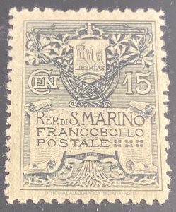 San Marino #79b Mint 15c gray type II 1910