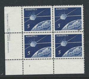 Canada  plate block  mnh  Unitrade #  445