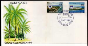 Cocos Keeling Islands 119-120 U/A FDC