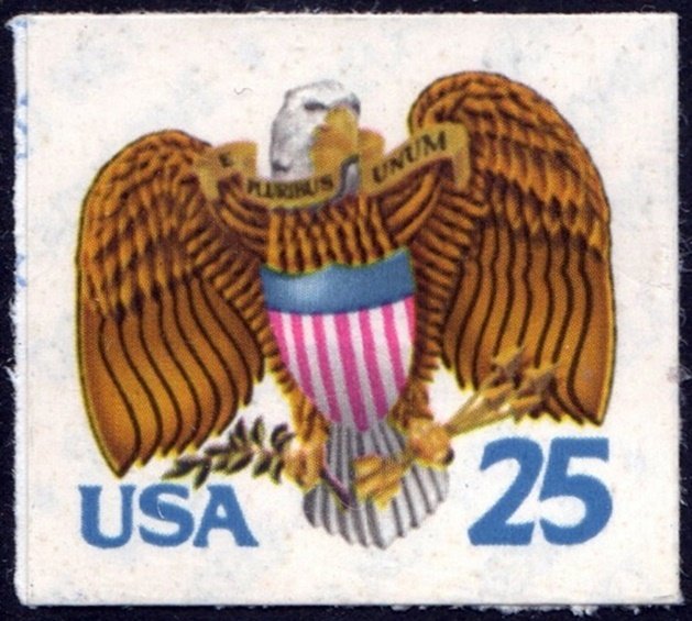 SC#2431 25¢ Eagle & Shield Booklet Single (1989) SA