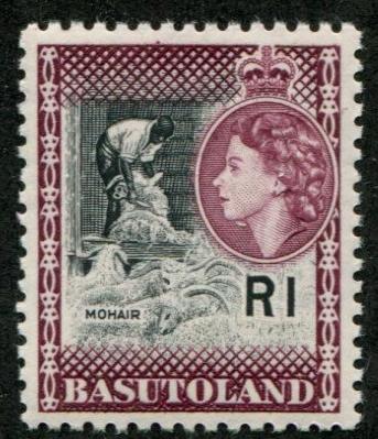 Basutoland SC# 82 (SG# 79) Queen Elizabeth II, 1r, MNH 