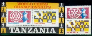TANSANIA TANZANIA [1986] MiNr 0313-14 Block 54 ( **/mnh ) Schach