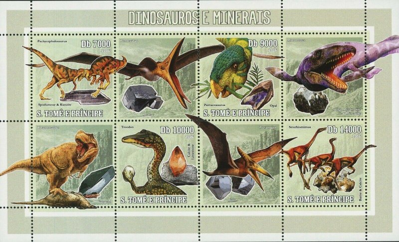 Dinosaur Stamp Prehistoric Animals Pachycephalosaurus S/S MNH #2769-2772