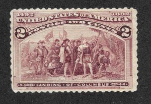 231 Unused, 2c. Columbian, scv: $12.50, Free Insured Shipping