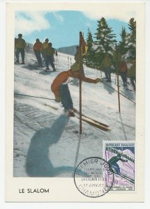 Maximum card France 1962 World Championship Skiing Chamonix