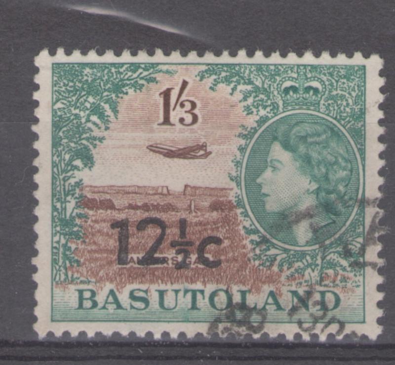 Basutoland 1961 QE II Pictorial Surcharge Scott # 68 Used