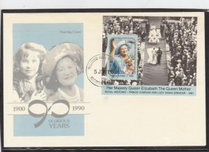 Sierra Leone 1990 Queen Mother 90th Birthday FDC Unadressed VGC