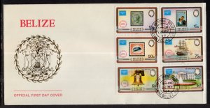 Belize 820-821 U/A FDC