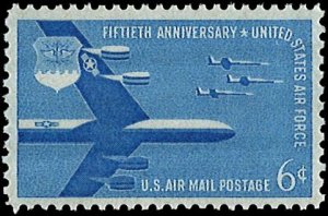 U.S. Scott # C49  1957 6c brt Prus bl  U.S. Military Aircraft  mint-nh- vf