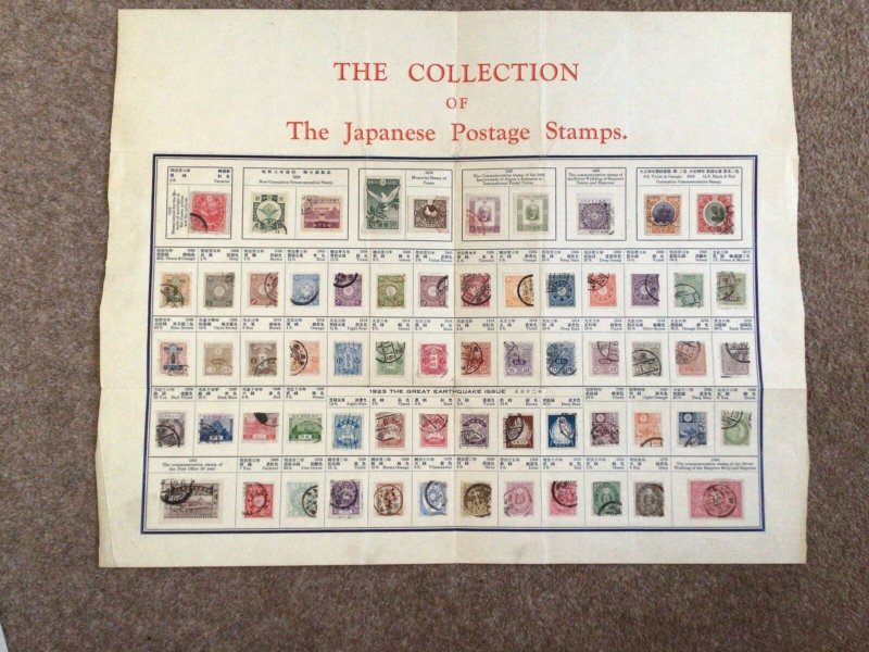 Japan Collection of Japanese postage stamps  vintage poster Ref 65037 