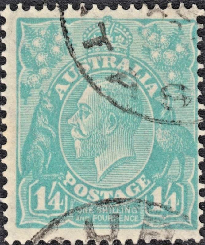 Australia 1932 KGV 1/4d Turquoise FU