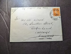 1950 British Occupied Ethiopia BA Eritrea Overprint Cover Asmara to England