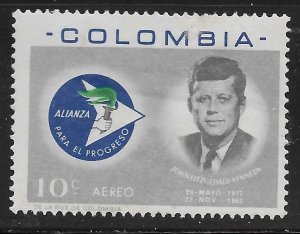 Colombia #C455 10c Pres John F Kennedy ~ MHR