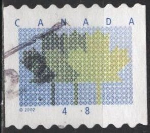 Canada Sc. #1927 (used) 48c stylized maple leaves (2002)