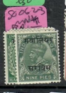 INDIA GWALIOR  KGV  9P   SG O62-63     MNH       P0515B  H