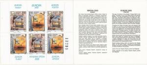 Bosnia (Serb) - 2003 Europa - Booklet of 6 Stamps #198a,b, 199a,b