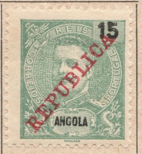 PORTUGAL COLONY ANGOLA 1911 Overprinted REPUBLIC 15r MH* A29P33F37116-
