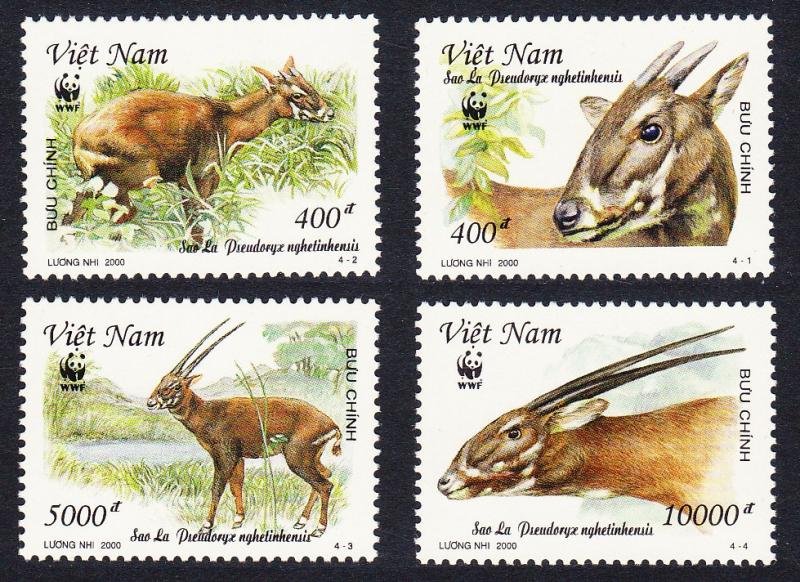 Vietnam WWF Sao La 4v SG#2325-2328 SC#2966-2969 MI#3063-3066