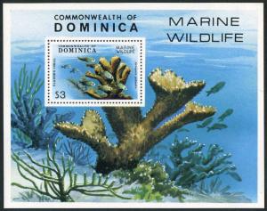 Dominica 618-623,624,MNH.Mi 630-635,Bl.56. Wildlife protection:Fish,Birds,Whale,